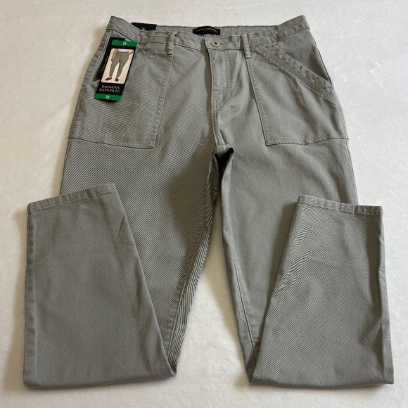 Banana Republic Ladies' High Rise Twill Pants, Light Gray, Size 12, NWT - Picture 8 of 16